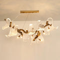 Copper Postmodern Light Luxury Simple Nordic Living Room Bedroom Personality Tree Lamp Creative Restaurant Crystal Chandelier