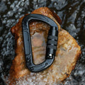 23KN Automatic Aluminum Carabiner for Mountaineering & Climbing Safety Belt Buckles for Backpack Kettle Quick Hanging Tent Lock