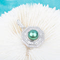 P010867 DIY 9-12mm Natural Freshwater Pearl Pendant Accessory 925 Sterling Silver Engagement Jewelry Necklace for Women