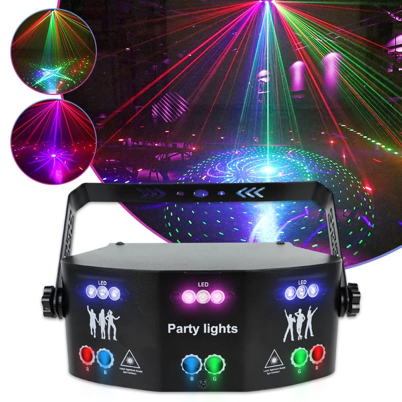 Hot 15 Eyes Led Laser Effect Moving Beam Lights DJ Disco Club Ceiling Event Party Lighting Stage Effect Equipment Theatrical