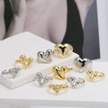 Heart Ring Brass Waterproof Jewelry Ring PVD 18K Gold Plated Trendy Rings for Women Anillos Acero Inoxidable Por Mayor