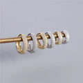 SP Silver Earring 925 Three Row Wide Jewellery Diamond 925 Sterling Silver Earring Hoop