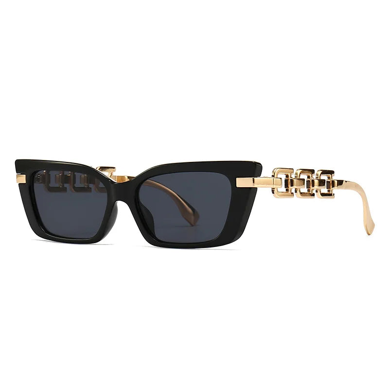 CC-LH050 Personalized Metal Chain Leg Modern Shades Catwalk Shows Cat Eye Sun Glasses Latest Design Women Fashion Sunglasses