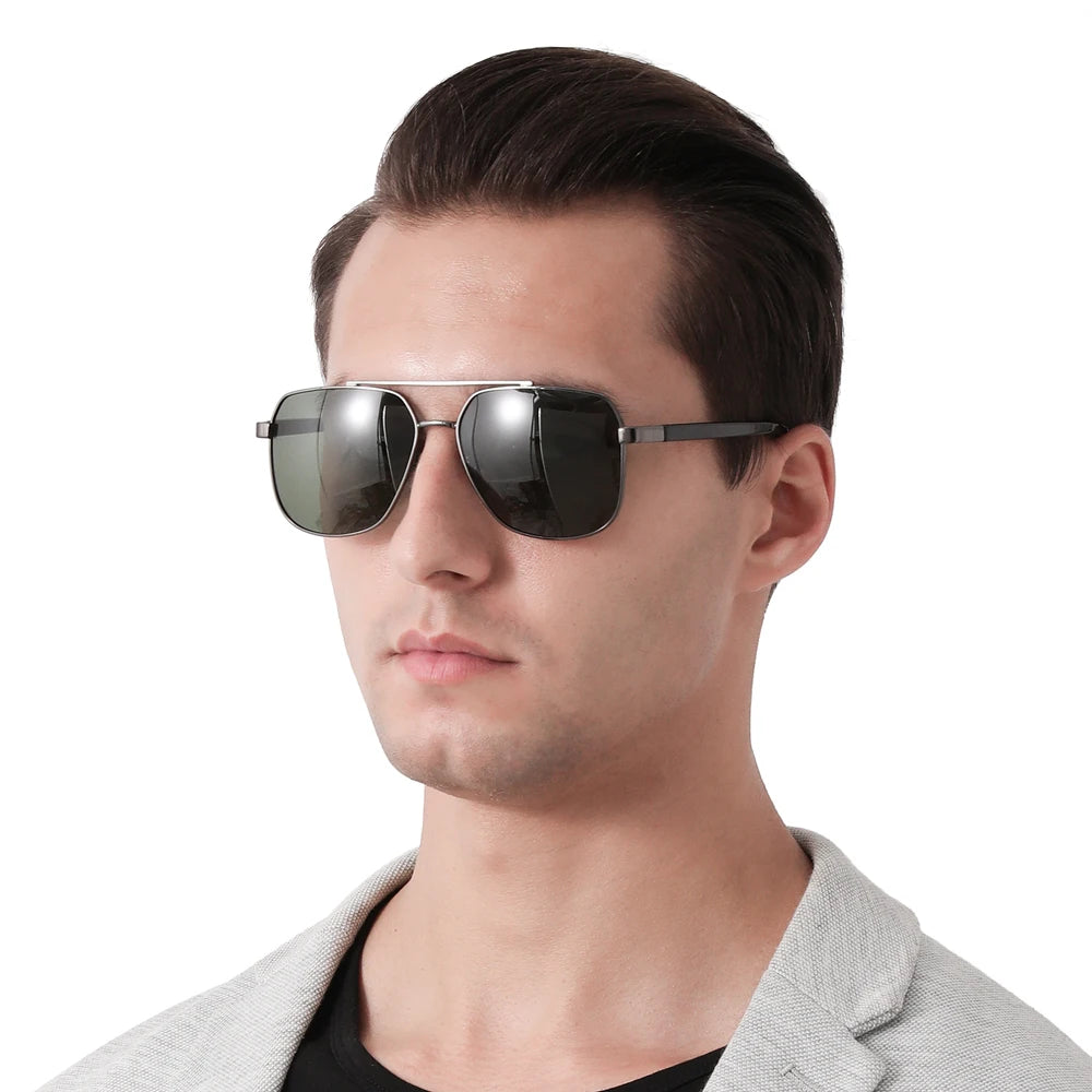 Square Men Polarized Fashion Stainless Sun Glasses for Driving Shades Sunglasses