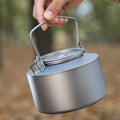 Large Capacity Pure Titanium Kettle Outdoor Camping Portable Water Kettle Ultra Light with Handle Kettle