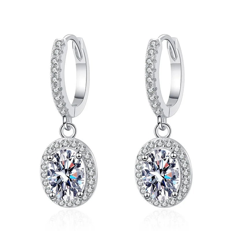 Classic S925 Silver Moissanite Earrings