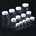 Empty 15/20/30/50/80/100/150ml square Round Plastic Pet Bottles Liquid Medicine Capsule Screw Lid Samples Jar