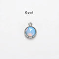 Customizable Stainless Steel Pendant Faceted Natural Stone Classic Style DIY Fashion Charms Personalized Brand Logo for Mother's