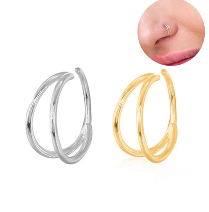Gaby New Arrive 925 Sterling Silver Nose Rings  Clip on Earring Face Nose Ring  for Women Fine Jewelry