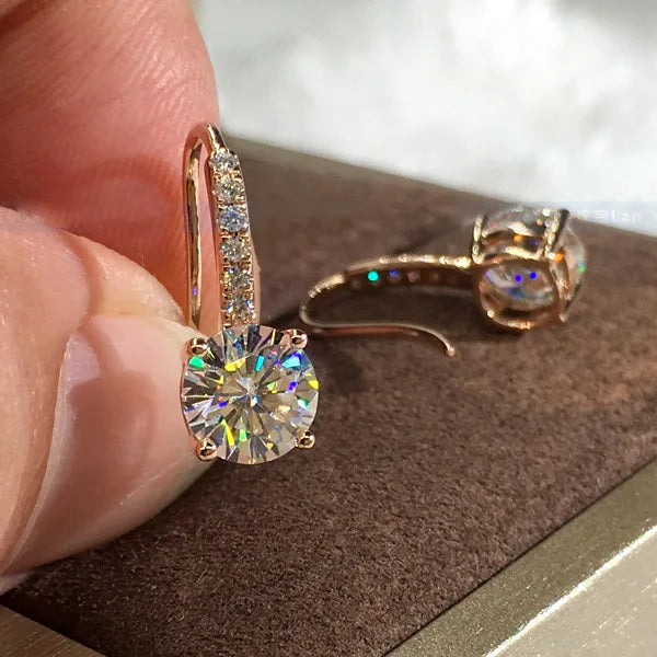 CAOSHI Jewelry Hot Selling Wedding Earring Exquisite Zircon Filled Silver Rose Gold Plated Designer Earrings Popular Brands