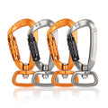 Dog Leash Clip Swivel Carabiner Snap Hook with Lock Heavy Duty Tangle-Free Rotation Aluminum Carabiner for Small Medium Pets
