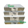 Fireproof Rock Wool Sandwich Panel PU Sealing Side 50-150mm Thickness 80-120kg/m Density for Workshop Walls Roofs Metal