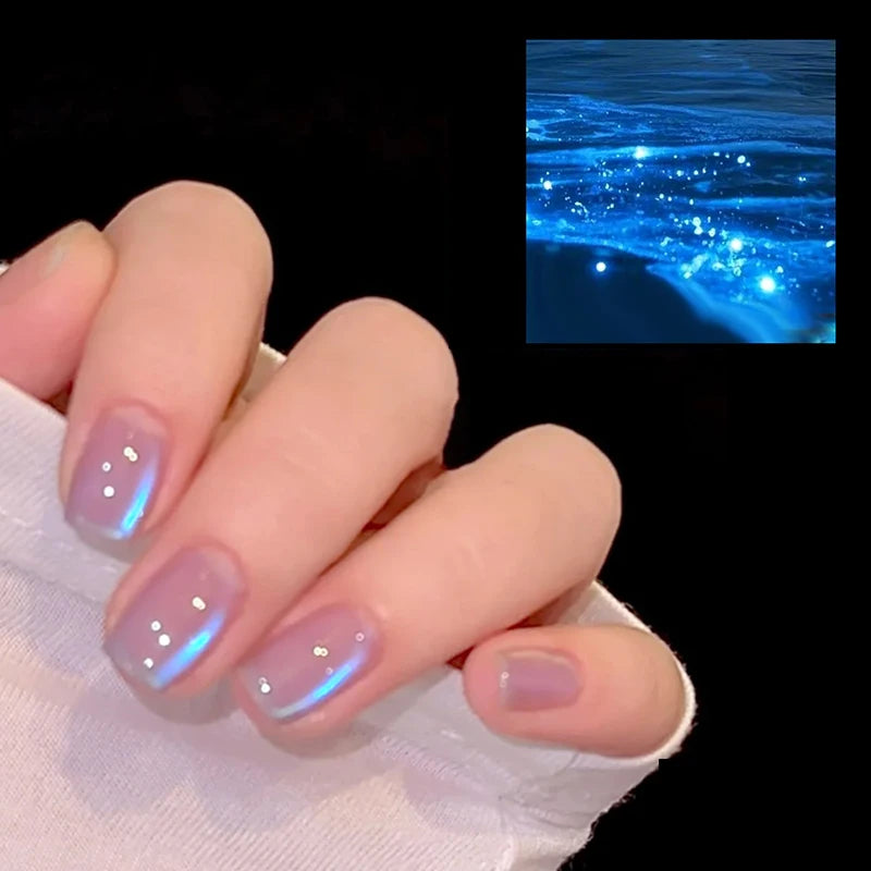 BORN PRETTY 10ml New Trendy Blue Angel Tears Cat Magnetic Gel Customized Logo Shimmer Glitter Water Light Aurora Cat Eye Gel