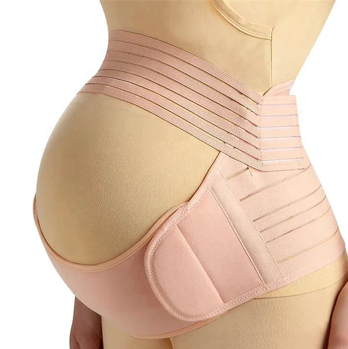 Customized Label 3 in One Set Adjustable Abdominal Binder Belt Back Support for Pregnancy