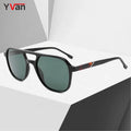 2022 Wholesale Polarized Sunglasses for Men and Women Double Bridge Acetate Sun Glasses with Blue Gray TAC Lenses Pilot Style