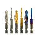 Yunbei High-speed Steel Composite Taps Hexagonal Shank Machine Screw Taps Titanium-plated DrillsCompound M3-M10 Hand Tools