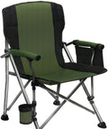 WOQI Camping Chair for Heavy People Oversized Outdoor Chairs with Cup Holder and Storage Bag