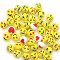 Wholesale of 12mm New Yellow Color Face Expression Bags Soft Clay Beads DIY Bracelet Accessories Making Accessories
