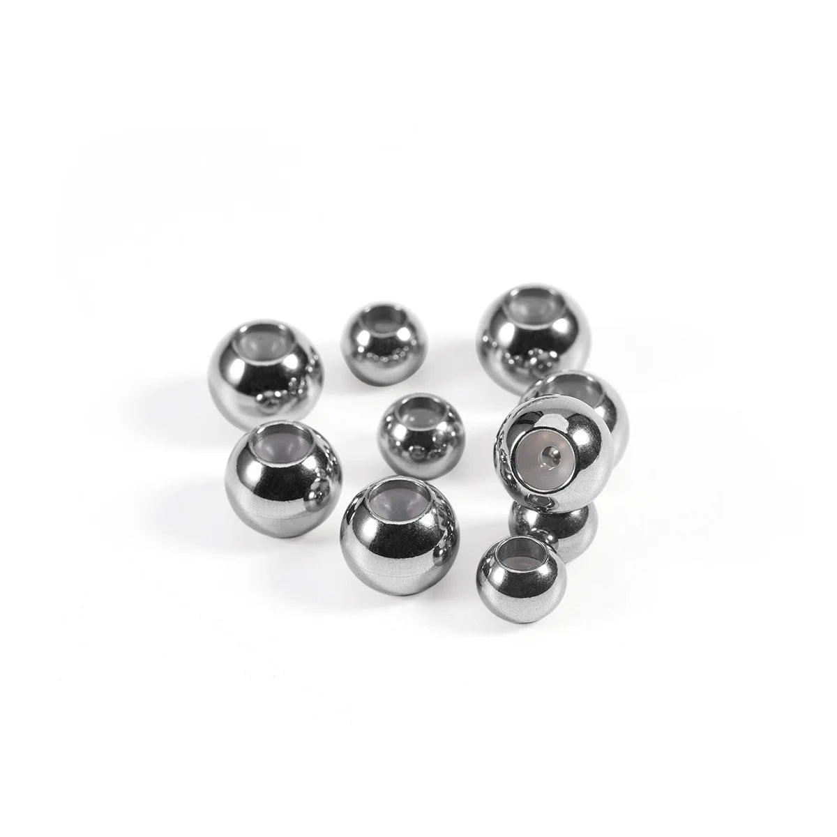 DIY New Stainless Steel Fixed Rubber Ending Spacer Beads Jewelry Finding Accessories Stopper Positioning Bead for Jewelry