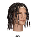 BLT Brazilian Hair Remy Mix Synthetic Box Braided Dreadlock Extensions Toupee 8x10 Inches Base Unit with Transparent Lace