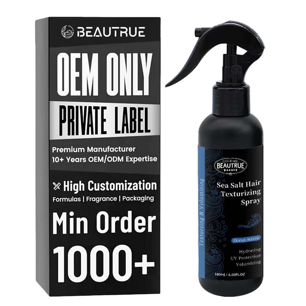 Wholesale Sea Salt Spray Hair Texturizer Shiny Volumizing Mist Natural Beach Waves Styling Lightweight Non Greasy Formula