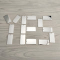 Customized Mirror Polished 25x50mm Stainless Steel Rectangle Logo Pendants and Charms for Jewelry Making