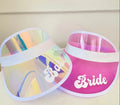 Adjustable  Bride Beach Party Women Sun Visor Hat Wide Brim with Custom logo Bridesmaid Favor Bride Squad UV Protection Visors