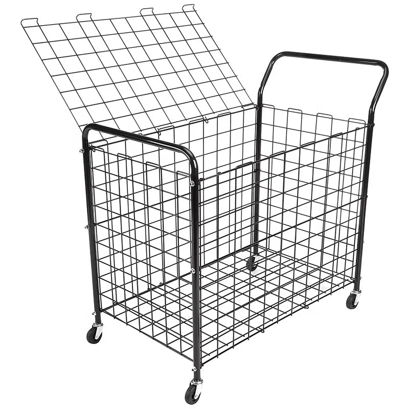 Freestanding Sports Equipment Storage Organizer for GarageBall Storage RackGarage Balls Organizer with Baskets and Holder