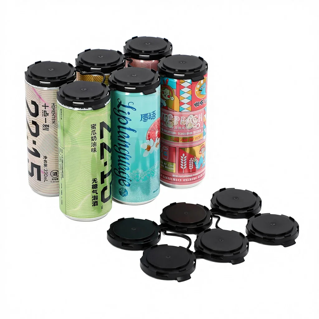 Six-pack PE Plastic Can Carriers Holders for 202 Sot Lids