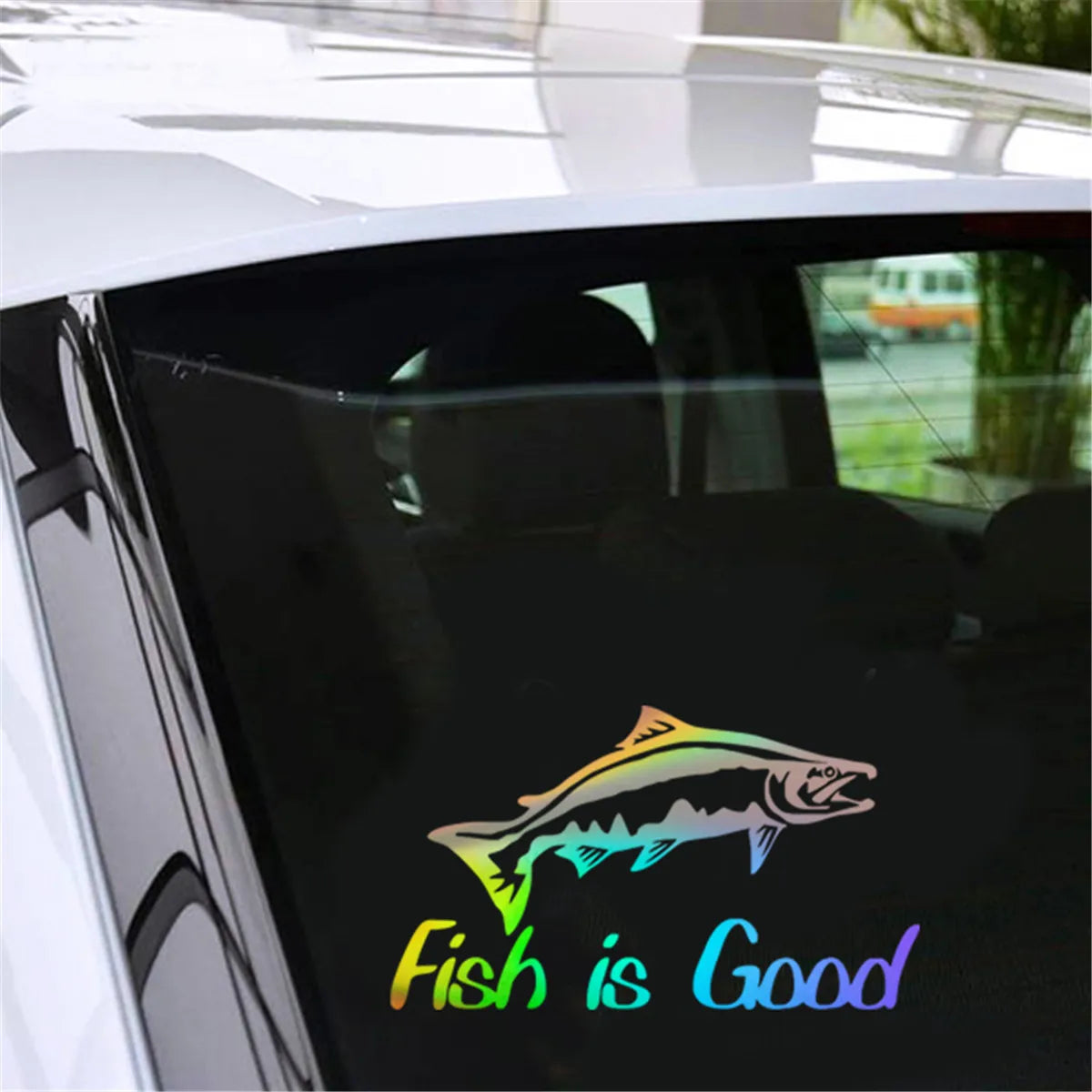 Fish Is Good Fishing Novelty Stickers Car Window Door Vinyl Decal Decor Gift Die Cut Decals Laptop Window Glass