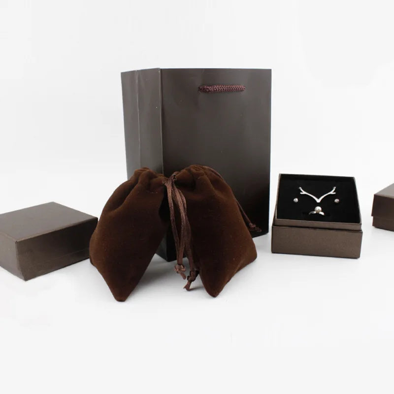 Jewelry Display Box With Pouch for Bracelets Pouch Small Paper Bags for Jewelry Bag Pouch Gift Jewelry Package