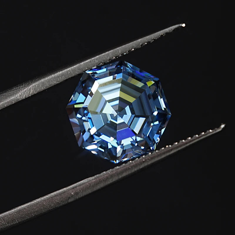Premium Vivid Blue Lab Grown VVS Sapphire Loose Moissanite Synthetic Stone Competitive Price for Sale