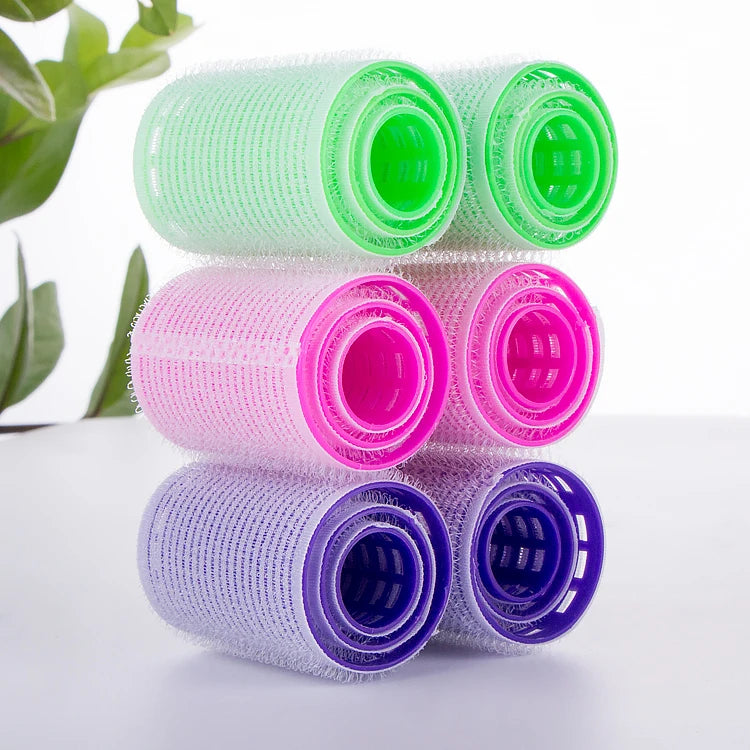Customize Size Hairdressing DIY Tools 3 Sizes Self Grip Holding Hair Roller Set 9pcs Plastic Big Hair Rollers