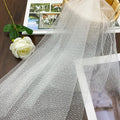 Hot Selling 63" White Tulle Fabric Soft Transparent 100% Nylon Air Filter Mesh Dresses Girls Hayal Designed Knitted Pattern