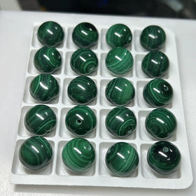 8mm-12mm Round Green Malachite Beads Blue Lapis Lazuli Stones With Hole Natural Malachite Beads