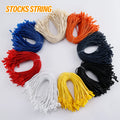1000 Pieces Per Pack Colorful Clothing Rope 20cm Length Custom logo Hanging Label Wax Cotton Rope hang Tag String