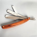 Barber Shaving Razors JDK Mens Folding Straight Shaving razor With Wooden Handle  PU Pouch Straight Shaving razor for Barbershop