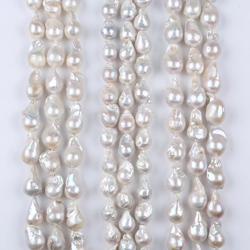 Wholesale 14-20mm Natural White Baroque Freshwater Pearl Strands Loose Pearls