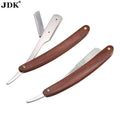 JDK Factory Price 1pc Straight Razor Wood Handle Barber Shop Beard Care Shaver
