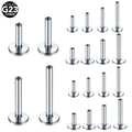 10PCS/Pack ASTM F136 Titanium Internally Threaded Lip Labret Piercing for Ear Cartilage Piercing Post Replacement