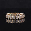 Starsgem New Arrival 3.5*2.5mm Oval Cut Moissanite Bezel Set  14K Soild White Gold Wedding Rings Eternity Band Jewelry