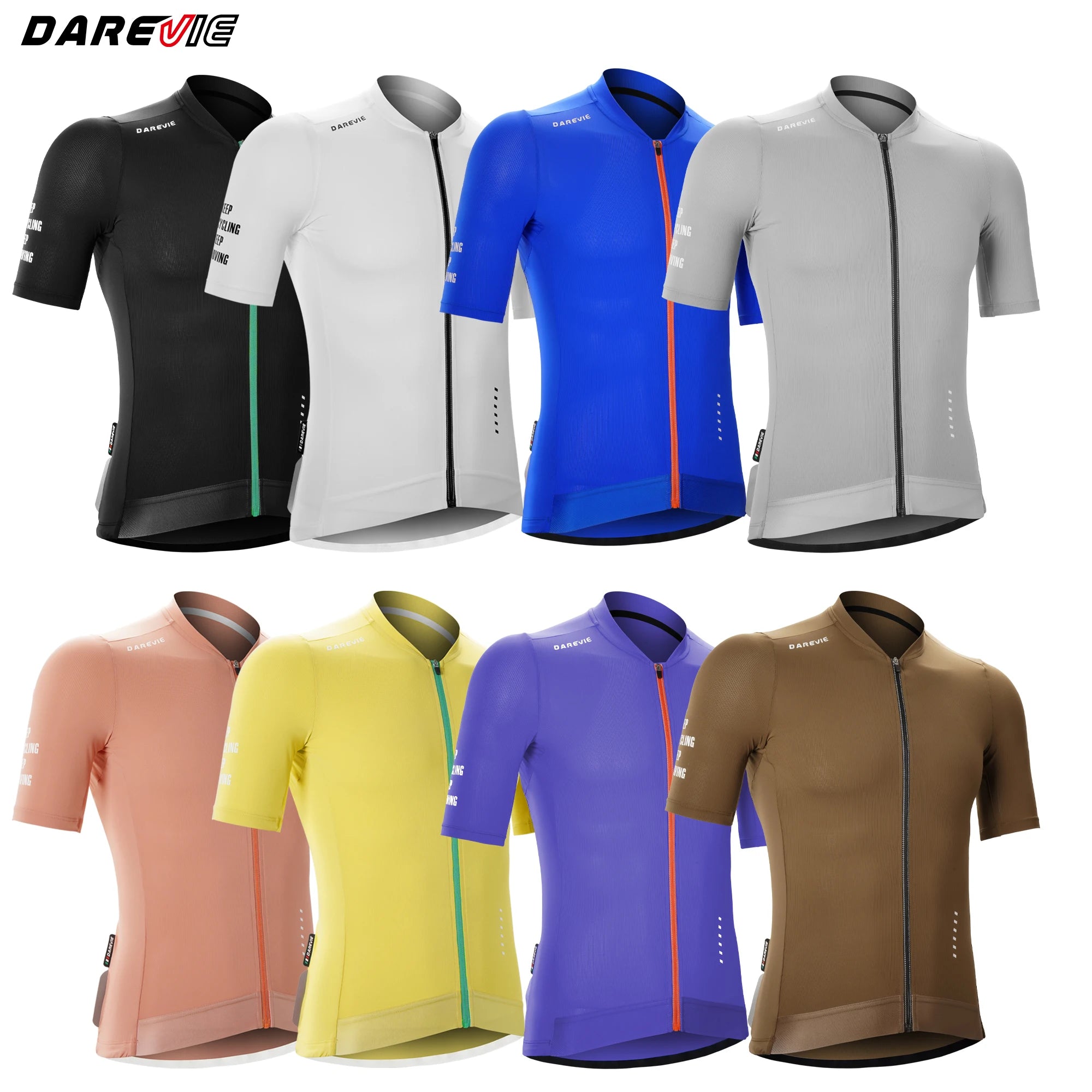 Darevie Men Sportswear 7 Colors Cooling Cycling Wear Bicycle Shirt Short Sleeves Vividness Cycling Jerseys