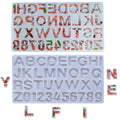 New Design Crystal Drop Glue 26 English Letters Resin Mold Mirror Front Jewelry Resin Silicone Mold for Keychains