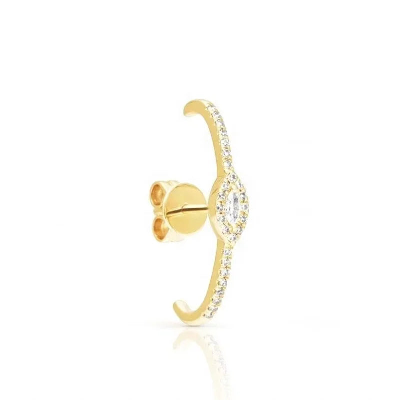 LOZRUNVE Desbloqueio Fashion Evil Eye Ear Large Bar Cuff Earring Hip Hop Jewelry Wholesale
