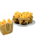 Kawaii Capybara Fries Plush Keyring Creative Cartoon Animals Stuffed Doll Keychain Bag Pendant Backpack Charms Couple Gifts