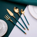 Modern 304 Stainless Steel Forged 4 Piece Cutlery Set Meilleurs Couverts Inox Vintage Rose Gold Flatware for Banquet