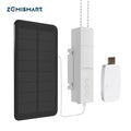 Zemismart WiFi Smart Roller Blind Driver USB Solar Panel Charge Tuya Life Alexa Google Home Voice Control Remote Control Curtain