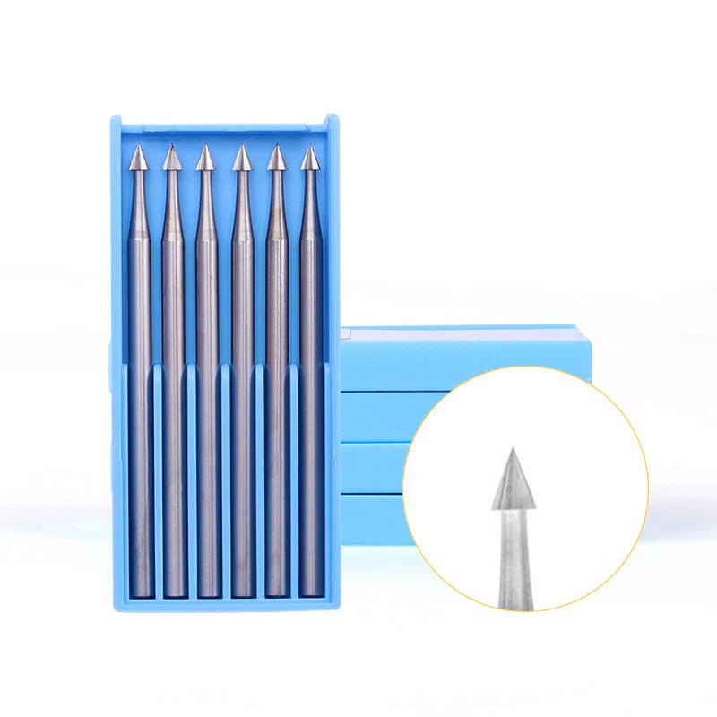 Quality 6pcs/set Micro Engraving Carving Cutting Burs for Jewelry Making Dental Rotary Drill Stone Jewelry Tools Equipment