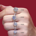 925 Sterling Fine Moissanite Ring Custom Stones Princess1 2 3ct Solid Silver Wedding Diamond Rings Jewelry Women for Engagement