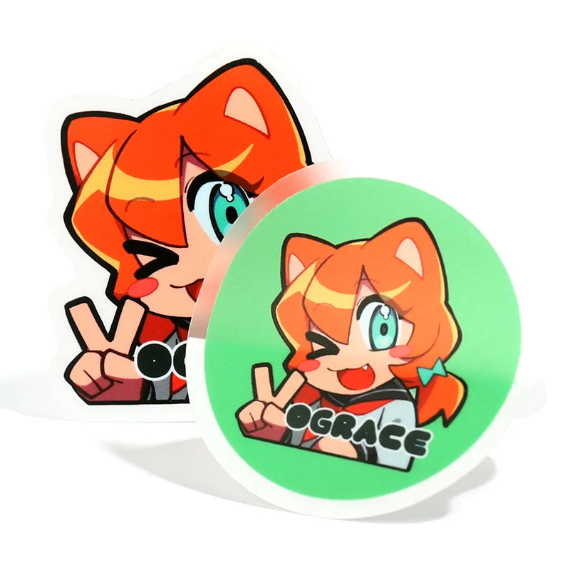 Vograce Design  New Sticker Mockup Free 50 Pcs Fooice Glass Waterproof Die Cut Adhesive Froster Vinyl Sticker